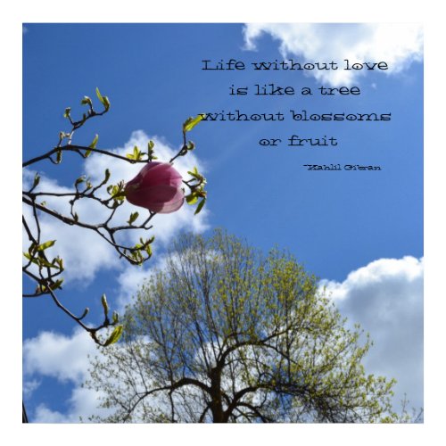 Life without love is like print