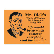 Life Would Be Easier postcards