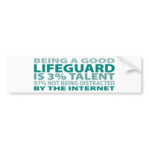 Lifeguard 3% Talent bumper stickers by sciencewillprevail Lifeguard 3% Talent bumper stickers