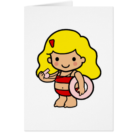 Lifeguard girl card