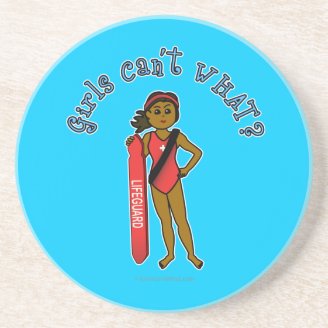 Lifeguard Girl - Dark Drink Coaster