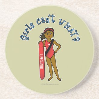 Lifeguard Girl - Dark Beverage Coaster