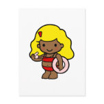 Lifeguard girl postcard