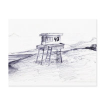 Lifeguard Tower Postcard