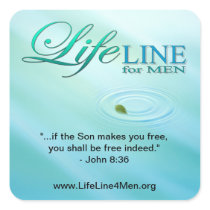 LifeLine4Men Window Decal/Square Sticker