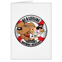Lifeline : Support Amimal Rescue Greeting Card