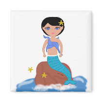 Lifen the Mermaid Magnet by KirstenEdwards Lifen the Mermaid Magnet