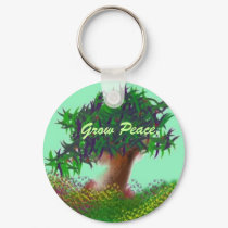 LifePeaceTree, Grow Peace. keychain