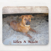 Life's A Beach! Dog Lover's Mousepad by cactusdulce Life's A Beach! Dog Lover's Mousepad