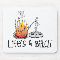 Life's A Bitch - Campfire Mouse Pad mousepads by lifesabitch Life's A Bitch - Campfire Mouse Pad mousepads