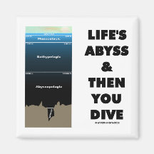 Life's Abyss And Then You Dive (Pelagic Zone) Refrigerator Magnets