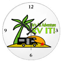 Life's An Adventure So RV It Wallclock