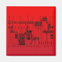 'Life's but a Walking Shadow' Macbeth Shakespeare Refrigerator Magnet