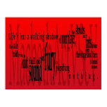 'Life's but a Walking Shadow' Macbeth Shakespeare posters