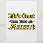 Life's Great When You're an Aunt Flyers
