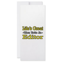 Life's Great When You're an Editor Rack Card Design