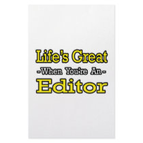 Life's Great When You're an Editor Custom Stationery