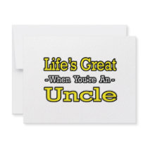 Life's Great When You're an Uncle invitations
