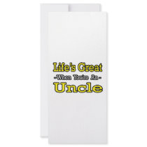 Life's Great When You're an Uncle rack cards