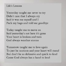 Life's Lessons Poster