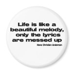 Lifes Lyrics quote magnets