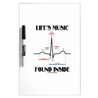 Life's Music Found Inside (ECG/EKG Heartbeat) Dry-Erase Whiteboards