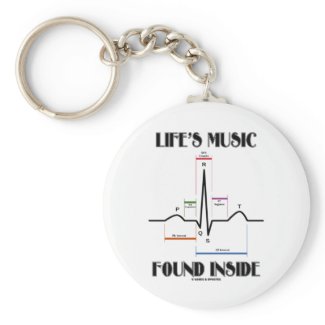 Life's Music Found Inside (ECG/EKG Heartbeat) Key Chains