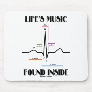 Life's Music Found Inside (ECG/EKG Heartbeat) Mouse Pad
