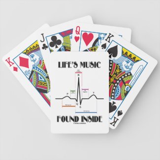 Life's Music Found Inside (ECG/EKG Heartbeat) Playing Cards