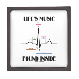 Life's Music Found Inside (ECG/EKG Heartbeat) Premium Gift Box