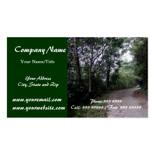 Life's Path/Nature's Walk Business Cards (back side)