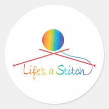 Lifes Stitch Round Sticker