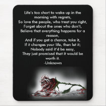 Lifes to short rose - Customized mousepads