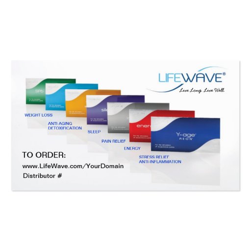 LifeWave Business Card (back side)