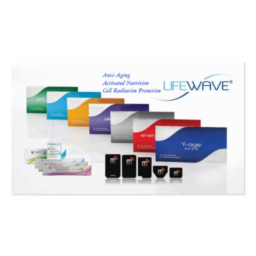 LifeWave Business Card with Matrix2 and Theta (back side)