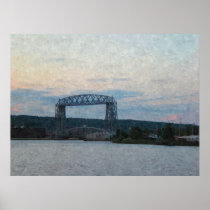 Lift Bridge Harbor View-Painting Print