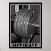 LIFT HEAVY! Weightlifting Poster