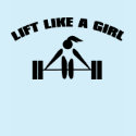 Lift like a girl - black t-shirts