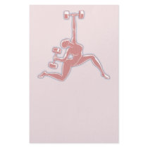 Lifting Lady Customized Stationery