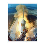 Liftoff of the Apollo 11 Saturn V Space Vehicle Post Card