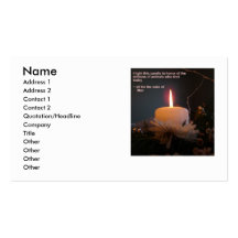Light A Candle For Animals Business Card Templates
