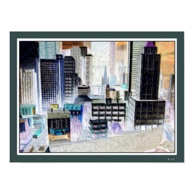 LIGHT AND DARK CITY. PRINT by TNDESIGNS