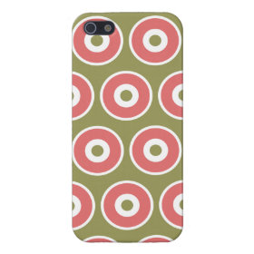 Light and Sweet Tan Coral Circle Pattern Case For iPhone 5