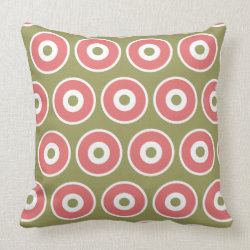 Light and Sweet Tan Coral Circle Pattern Pillows