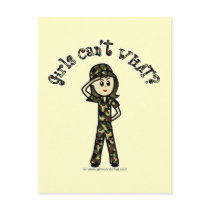 Light Army Woman Postcard