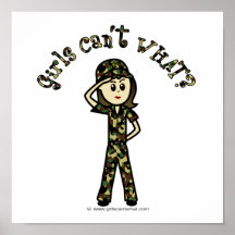 Light Army Woman Posters