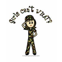 Light Army Woman t-shirts