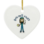 Light Artist Girl Christmas Ornament