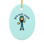 Light Artist Girl Christmas Ornament