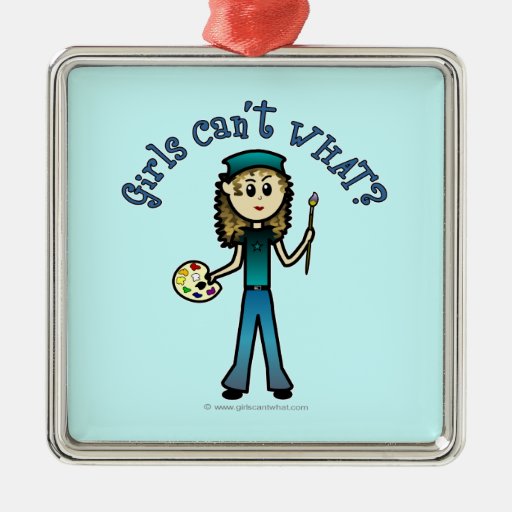 Light Artist Girl Christmas Ornaments